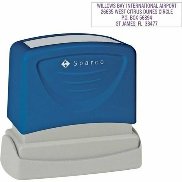 Sparco Business Address Stamp, 5/8inx2-7/16in, 1-5 Lines, Max Char 32 SPRCS60460